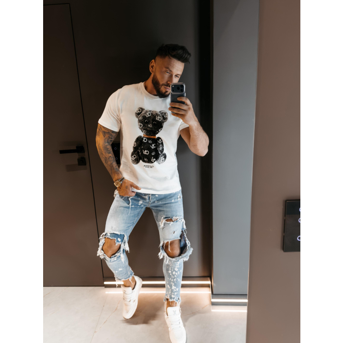BLUZKA T-SHIRT MĘSKI OLAVOGA MEN TADY ECRU