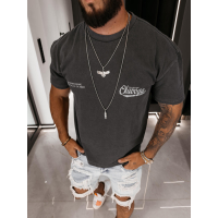 BLUZKA T-SHIRT MĘSKI OVERSIZE OLAVOGA MEN BEVERLY GRAY