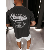 BLUZKA T-SHIRT MĘSKI OVERSIZE OLAVOGA MEN BEVERLY GRAY