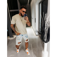 BLUZKA T-SHIRT MĘSKI OVERSIZE OLAVOGA MEN BEVERLY BEIGE