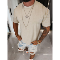 BLUZKA T-SHIRT MĘSKI OVERSIZE OLAVOGA MEN BEVERLY BEIGE