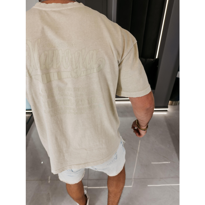 BLUZKA T-SHIRT MĘSKI OVERSIZE OLAVOGA MEN BEVERLY BEIGE