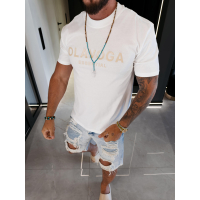 BLUZKA T-SHIRT MĘSKI OVERSIZE OLAVOGA MEN BOHO ECRU