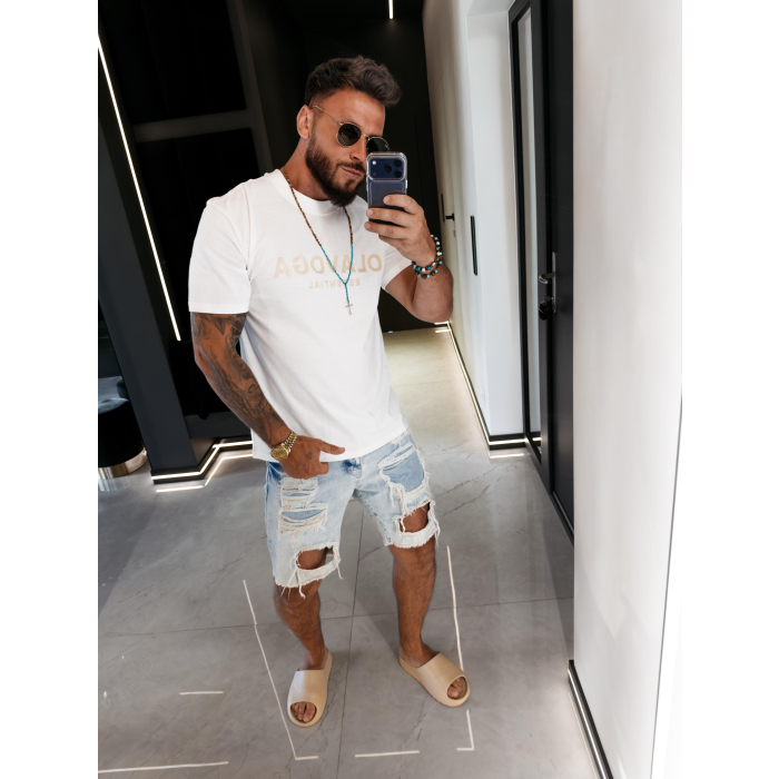BLUZKA T-SHIRT MĘSKI OVERSIZE OLAVOGA MEN BOHO ECRU