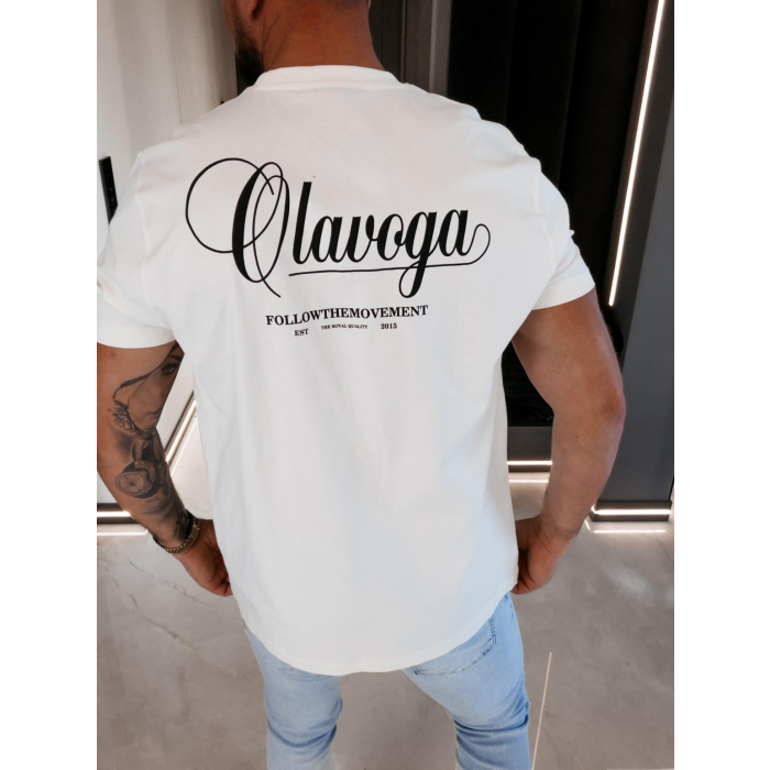 BLUZKA T-SHIRT MĘSKI OVERSIZE OLAVOGA MEN BREEZER SORO ECRU