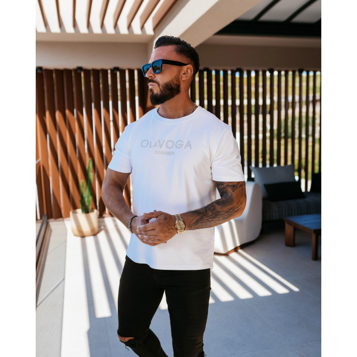 BLUZKA T-SHIRT MĘSKI OVERSIZE OLAVOGA MEN BUDSI ECRU