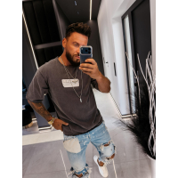 BLUZKA T-SHIRT MĘSKI OVERSIZE OLAVOGA MEN ECHRE