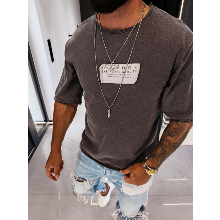 BLUZKA T-SHIRT MĘSKI OVERSIZE OLAVOGA MEN ECHRE