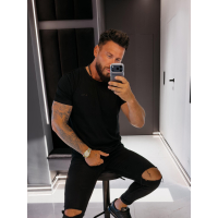BLUZKA T-SHIRT MĘSKI OVERSIZE OLAVOGA MEN FLUOR BLACK