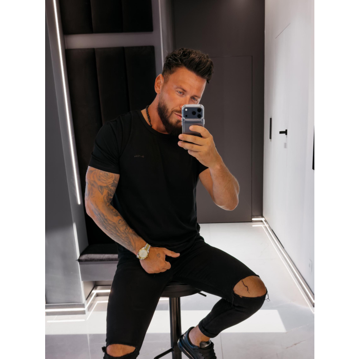 BLUZKA T-SHIRT MĘSKI OVERSIZE OLAVOGA MEN FLUOR BLACK