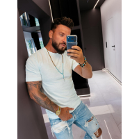 BLUZKA T-SHIRT MĘSKI OVERSIZE OLAVOGA MEN GRAVIX MINT