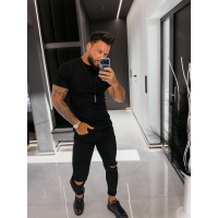 BLUZKA T-SHIRT MĘSKI OVERSIZE OLAVOGA MEN GRAVIX BLACK
