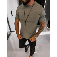 BLUZKA T-SHIRT MĘSKI OVERSIZE OLAVOGA MEN GRAVIX KHAKI