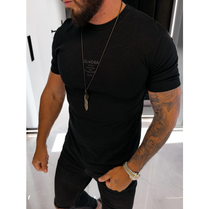 BLUZKA T-SHIRT MĘSKI OVERSIZE OLAVOGA MEN GRAVIX BLACK