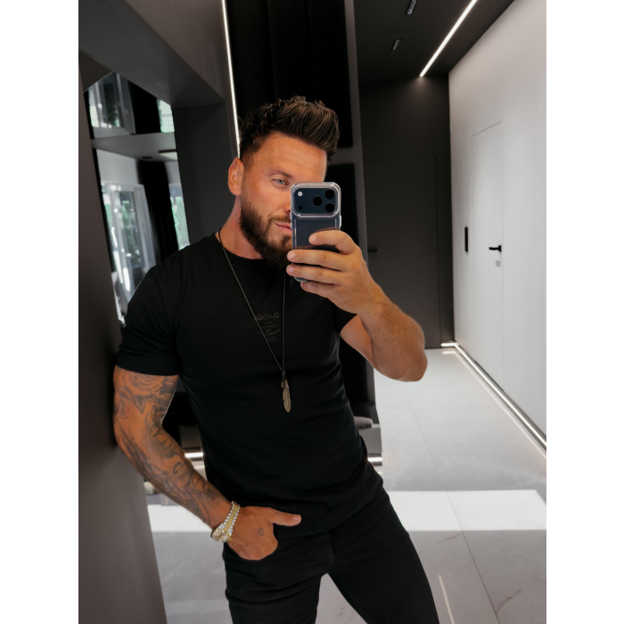 BLUZKA T-SHIRT MĘSKI OVERSIZE OLAVOGA MEN GRAVIX BLACK