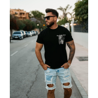 BLUZKA T-SHIRT MĘSKI OVERSIZE OLAVOGA MEN LUXVEENCE BLACK