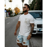 BLUZKA T-SHIRT MĘSKI OVERSIZE OLAVOGA MEN LUXVEENCE ECRU