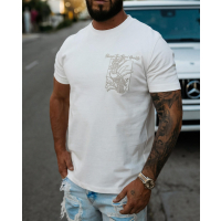 BLUZKA T-SHIRT MĘSKI OVERSIZE OLAVOGA MEN LUXVEENCE ECRU
