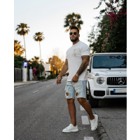 BLUZKA T-SHIRT MĘSKI OVERSIZE OLAVOGA MEN LUXVEENCE ECRU
