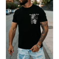 BLUZKA T-SHIRT MĘSKI OVERSIZE OLAVOGA MEN LUXVEENCE BLACK
