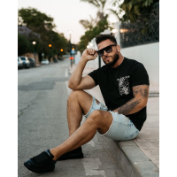 BLUZKA T-SHIRT MĘSKI OVERSIZE OLAVOGA MEN LUXVEENCE BLACK