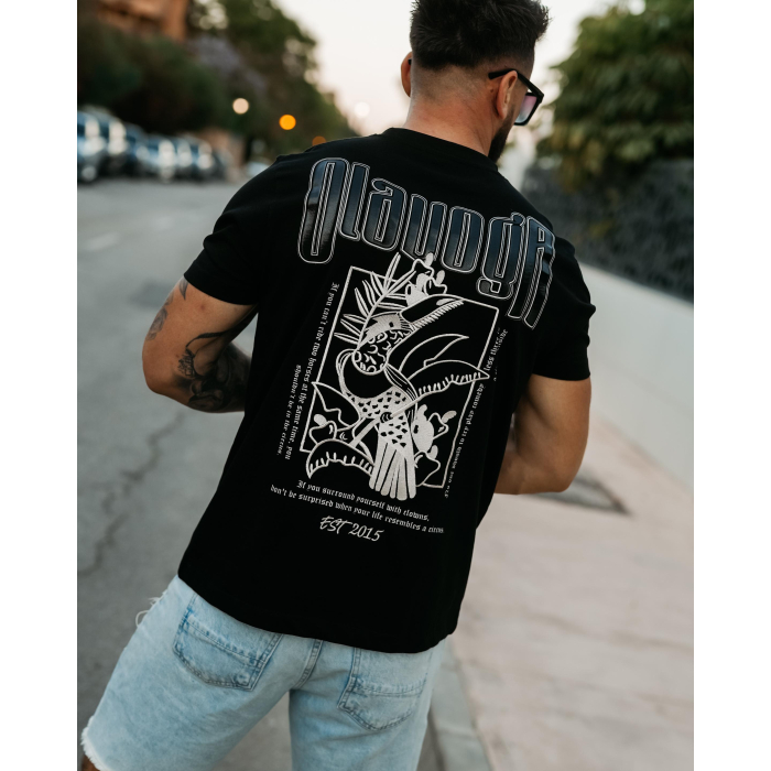 BLUZKA T-SHIRT MĘSKI OVERSIZE OLAVOGA MEN LUXVEENCE BLACK