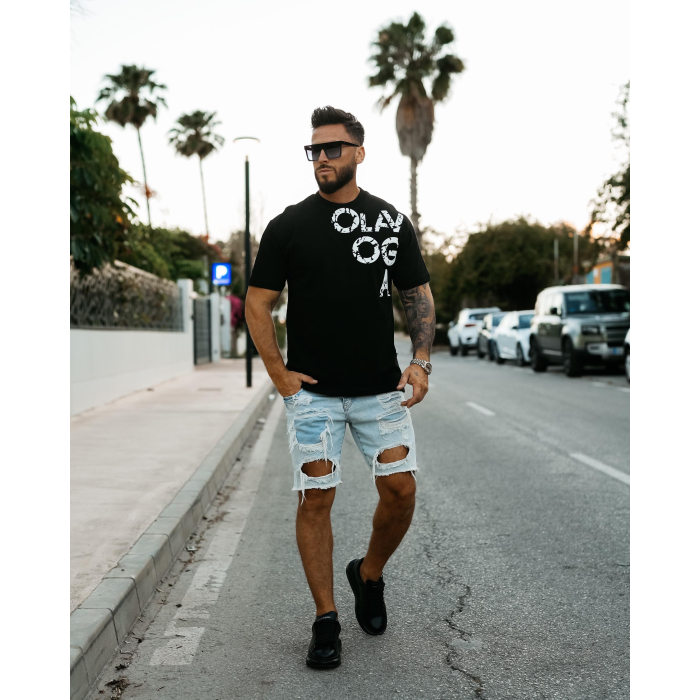BLUZKA T-SHIRT MĘSKI OVERSIZE OLAVOGA MEN MALOR BLACK