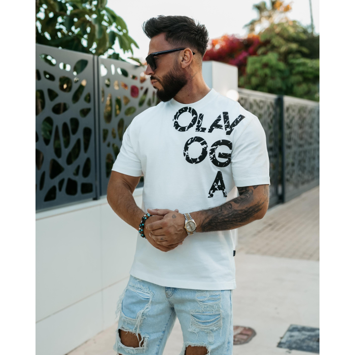 BLUZKA T-SHIRT MĘSKI OVERSIZE OLAVOGA MEN MALOR ECRU