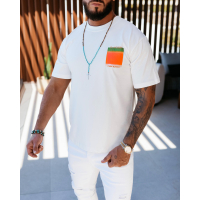 BLUZKA T-SHIRT MĘSKI OVERSIZE OLAVOGA MEN NOER WHITE