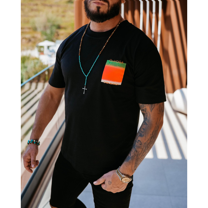 BLUZKA T-SHIRT MĘSKI OVERSIZE OLAVOGA MEN NOER BLACK