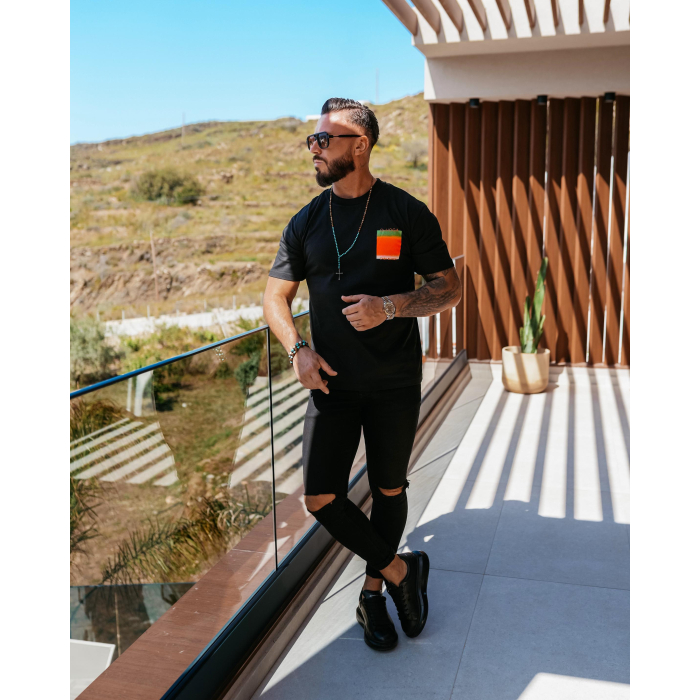 BLUZKA T-SHIRT MĘSKI OVERSIZE OLAVOGA MEN NOER BLACK