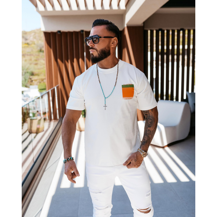 BLUZKA T-SHIRT MĘSKI OVERSIZE OLAVOGA MEN NOER WHITE