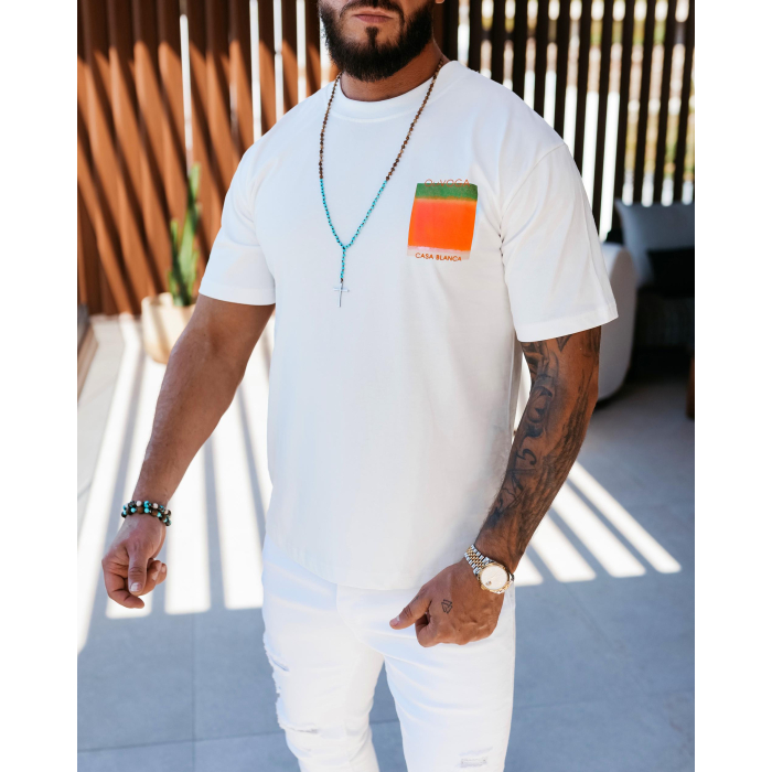 BLUZKA T-SHIRT MĘSKI OVERSIZE OLAVOGA MEN NOER WHITE