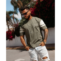 BLUZKA T-SHIRT MĘSKI OVERSIZE OLAVOGA MEN VALDORIN KHAKI