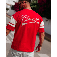 BLUZKA T-SHIRT MĘSKI OVERSIZE OLAVOGA MEN VALDORIN RED