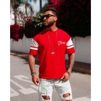 BLUZKA T-SHIRT MĘSKI OVERSIZE OLAVOGA MEN VALDORIN RED