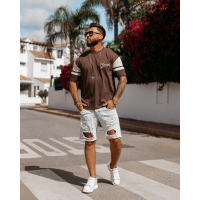 BLUZKA T-SHIRT MĘSKI OVERSIZE OLAVOGA MEN VALDORIN BROWN