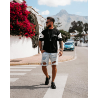BLUZKA T-SHIRT MĘSKI OVERSIZE OLAVOGA MEN VALDORIN BLACK