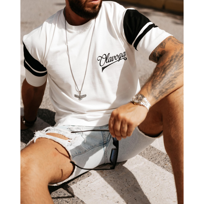 BLUZKA T-SHIRT MĘSKI OVERSIZE OLAVOGA MEN VALDORIN ECRU