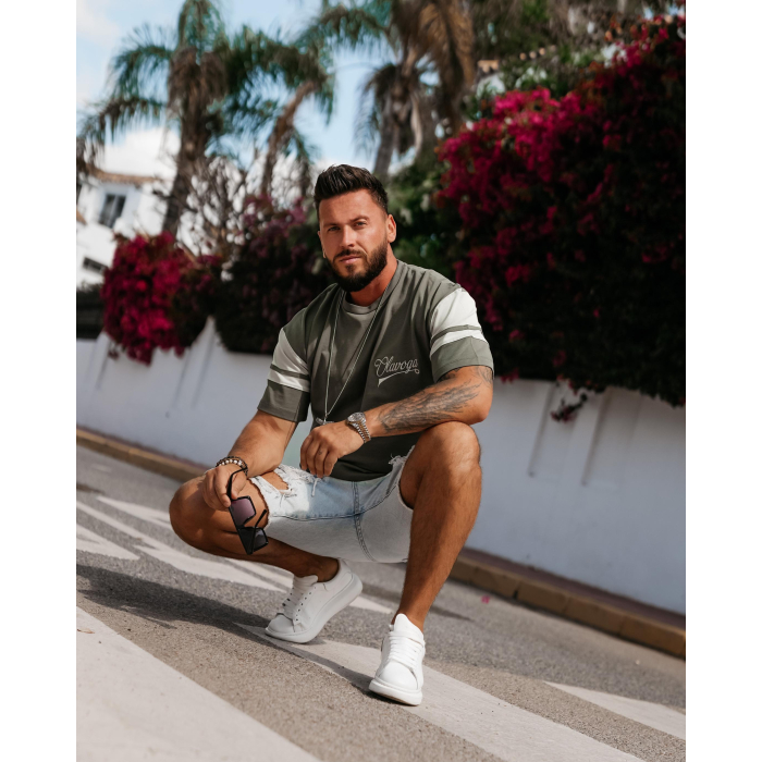 BLUZKA T-SHIRT MĘSKI OVERSIZE OLAVOGA MEN VALDORIN KHAKI