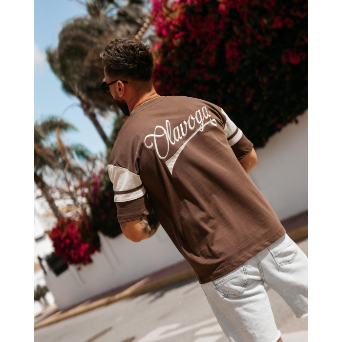 BLUZKA T-SHIRT MĘSKI OVERSIZE OLAVOGA MEN VALDORIN BROWN