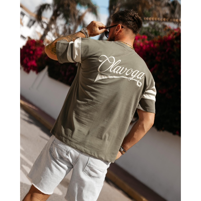 BLUZKA T-SHIRT MĘSKI OVERSIZE OLAVOGA MEN VALDORIN KHAKI