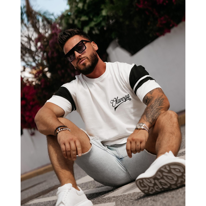 BLUZKA T-SHIRT MĘSKI OVERSIZE OLAVOGA MEN VALDORIN ECRU