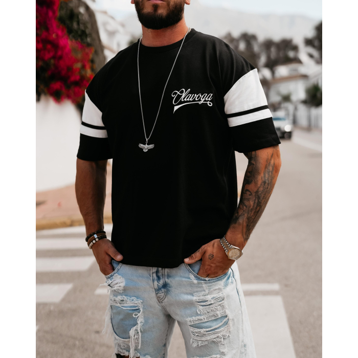 BLUZKA T-SHIRT MĘSKI OVERSIZE OLAVOGA MEN VALDORIN BLACK