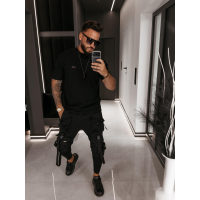 BLUZKA T-SHIRT MĘSKI OVERSIZE OLAVOGA MEN VESPAR BLACK