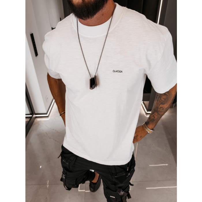 BLUZKA T-SHIRT MĘSKI OVERSIZE OLAVOGA MEN VESPAR ECRU