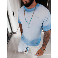 BLUZKA T-SHIRT MĘSKI OVERSIZE OLAVOGA MEN VI MA BLUE