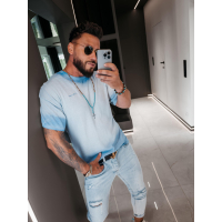 BLUZKA T-SHIRT MĘSKI OVERSIZE OLAVOGA MEN VI MA BLUE