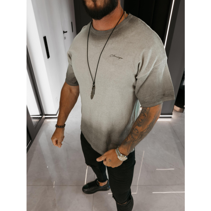 BLUZKA T-SHIRT MĘSKI OVERSIZE OLAVOGA MEN VI MA GRAY