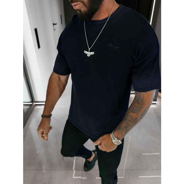 BLUZKA T-SHIRT MĘSKI OVERSIZE OLAVOGA MEN VI MA BLACK